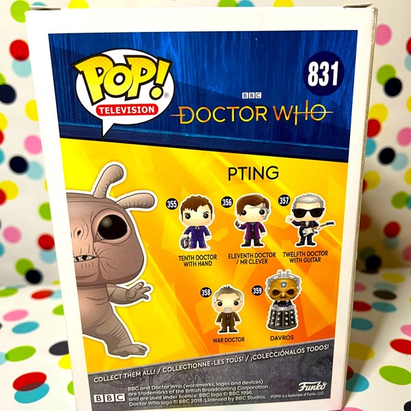 Pting from Doctor Who Funko Pop (limited edition) #831 new - Picture 3 of 3